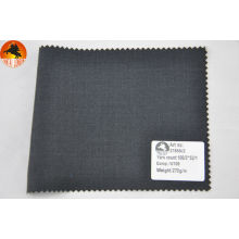 tela de sarga gris sólido 100% traje de lana súper 140